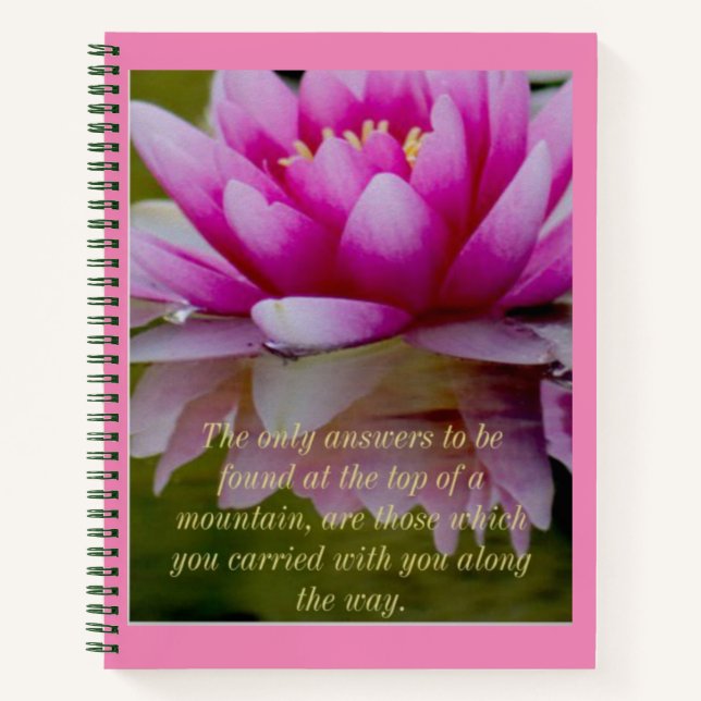 Lotus Journal 8.5" x 11" 120 Uni urteilte Seiten. Notizbuch (Vorderseite)