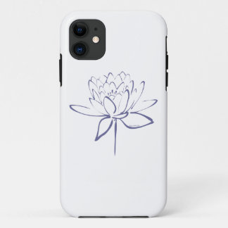 Lotus-Kalligraphie (blau) Case-Mate iPhone Hülle