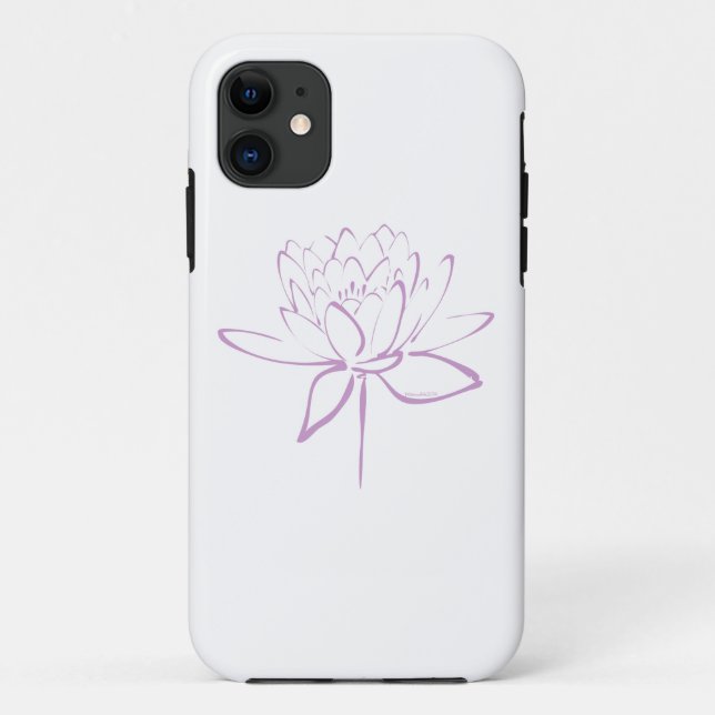 Lotus-Kalligraphie (Lavendel) Case-Mate iPhone Hülle (Rückseite)
