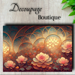 Lotus-Kathedrale Decoupage Seidenpapier