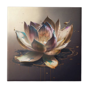 Lotus Keramikfliese - Zarte und anmutige Blüten