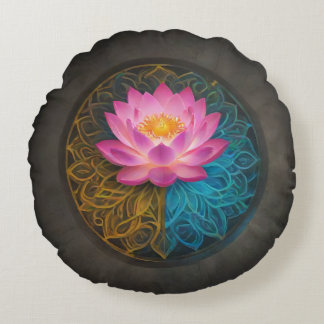Lotus-Kissen-Kissen Rundes Kissen