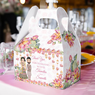 Lotus lanterns Indian Mehndi personalisiert Geschenkschachtel