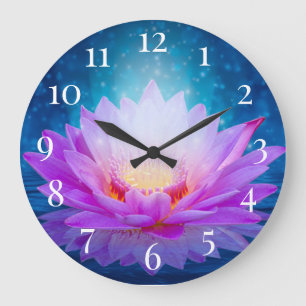 Lotus Large Clock Große Wanduhr