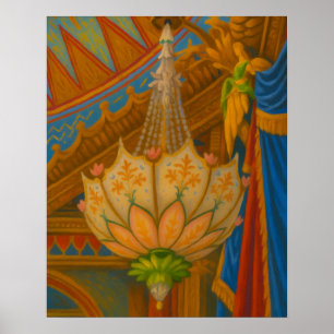 Lotus Light - Royal Pavilion Kronleuchter Print Poster