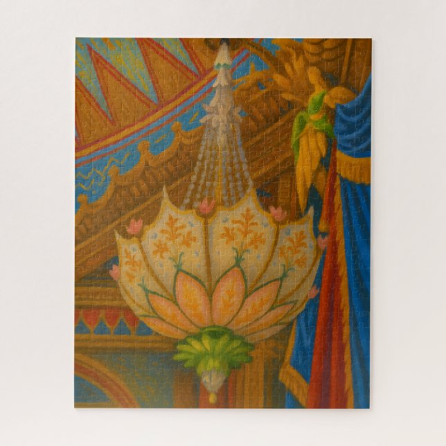 Lotus Light - Royal Pavilion Kronleuchter Print Puzzle (Vertikal)
