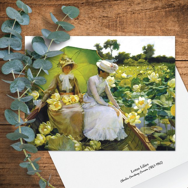 Lotus Lilies Charles Courtney Curran Note Card (Von Creator hochgeladen)
