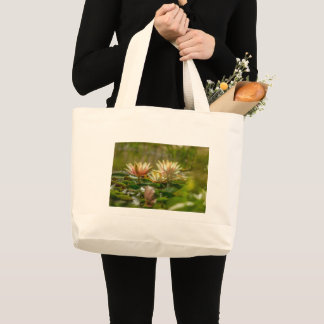 Lotus, Lilies, schöne Tote-Tasche Jumbo Stoffbeutel