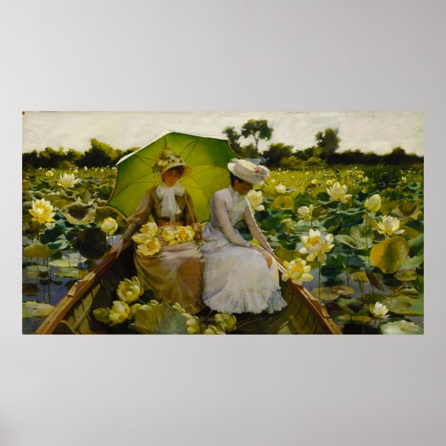Lotus Lilies von Charles Courtney Curran Poster (Vorne)