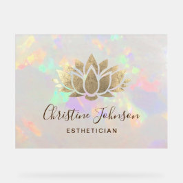 Lotus-Logo auf optischem Hintergrund Acrylschild