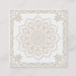 Lotus-Logo für die Blume Yoga Quadratische Visitenkarte