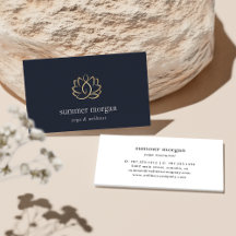 Lotus-Logo für Navy und Gold | Yoga Wellness Medit