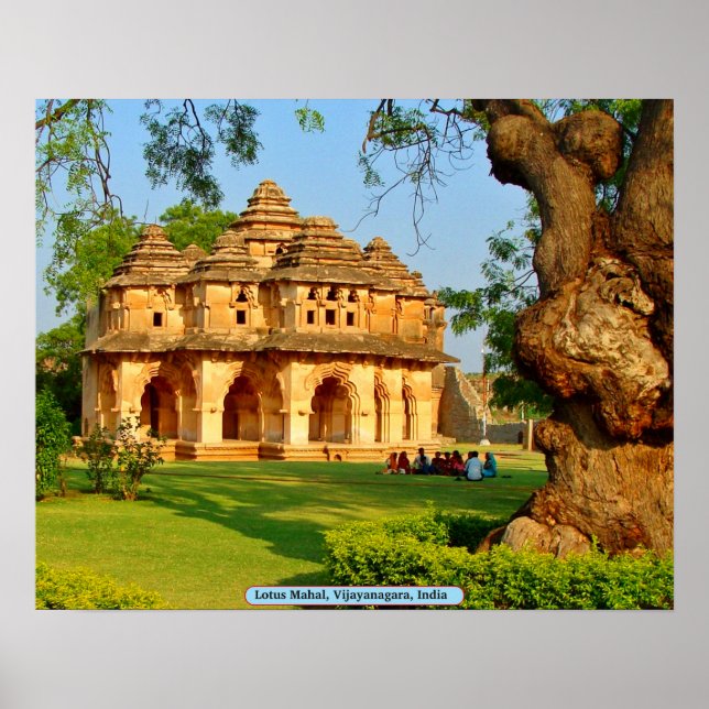 Lotus Mahal, Vijayanagara, Indien Poster (Vorne)