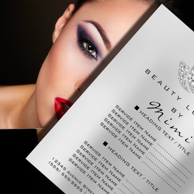 Lotus Makeup Artist Beauty Salon Lashes Flyer Grau (Lotus Makeup Artist Beauty Salon Lashes Flyer Gray)