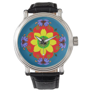 Lotus-Mandala Armbanduhr