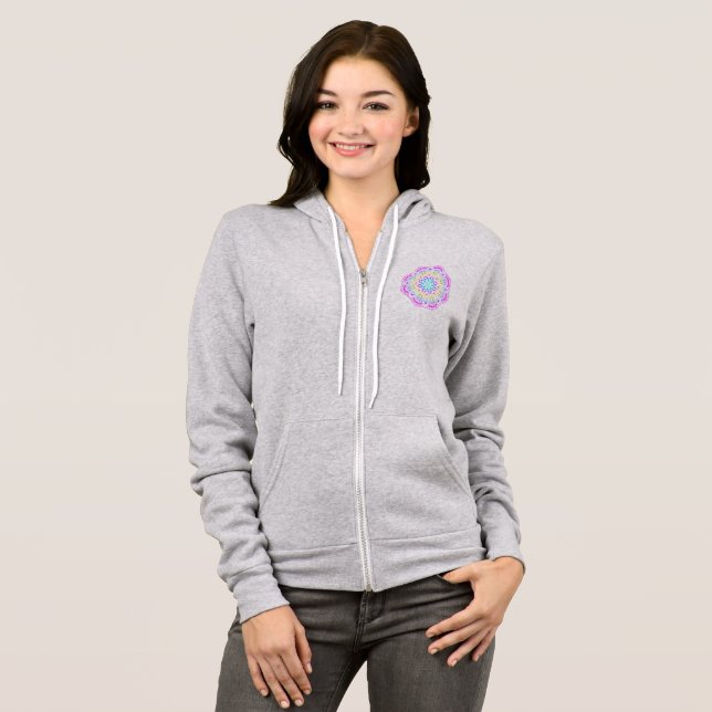 Lotus Mandala Design Women's Pullover Hoodie (Vorne ganz)
