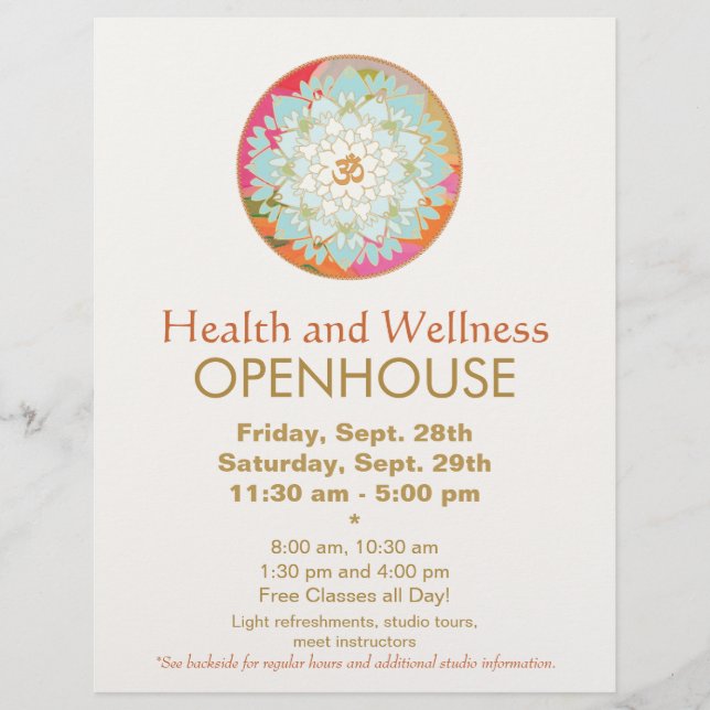 Lotus Mandala Health and Wellness Flyer (Vorne)
