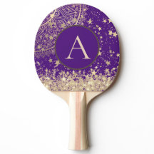 Lotus Mandala Monogram Gold Stars Glitzer