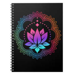 Lotus Mandala Spiritual Reiki Master Yogra Chakra Notizblock