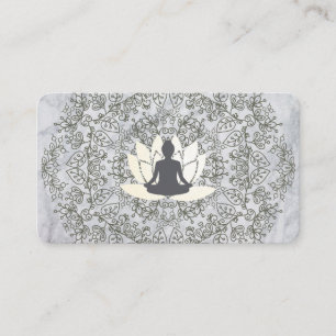 Lotus Mandala und Marmor Visitenkarte