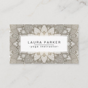 Lotus Mandala Yoga Instructor Meditation Fitness Visitenkarte