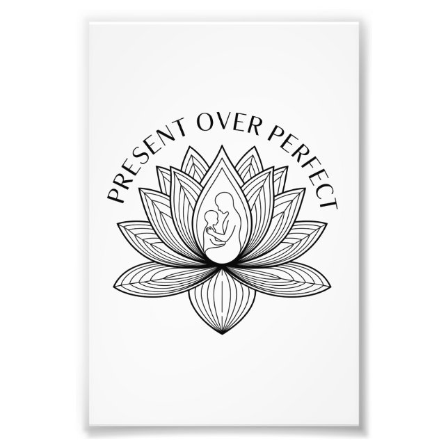 Lotus Mother Child Present Mantra Art Fotodruck (Vorne)
