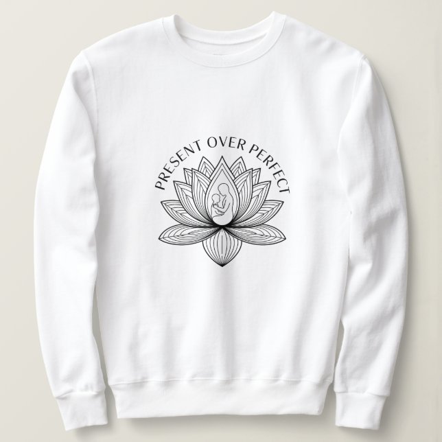 Lotus Mother Child Present Mantra Art Sweatshirt (Design vorne)