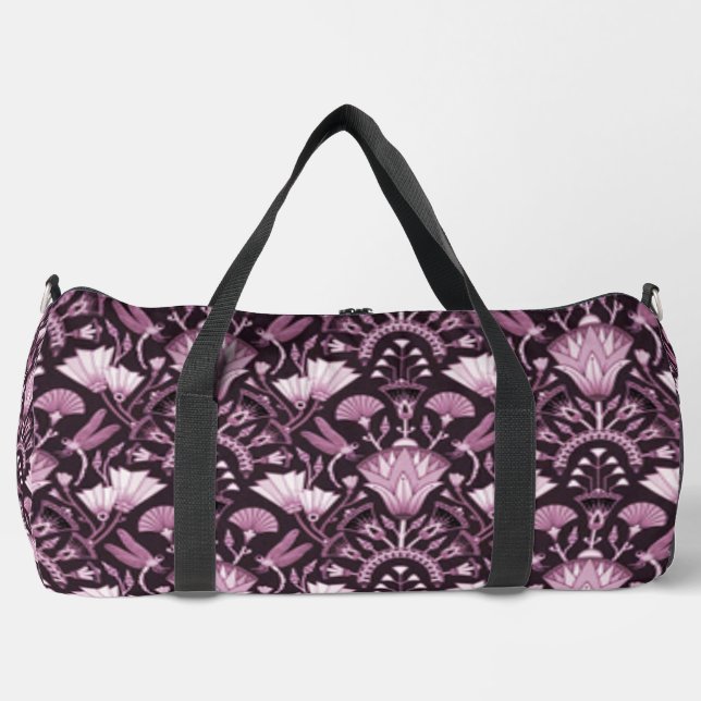 Lotus motif-Muster Duffle Bag (Vorderseite)
