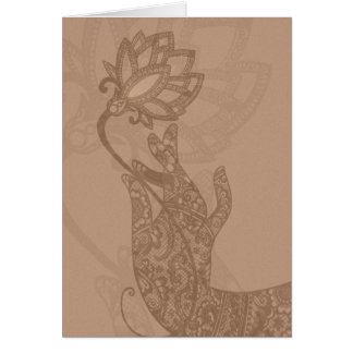 Lotus Mudra Mehndi Card (für jeden Anlass leer)