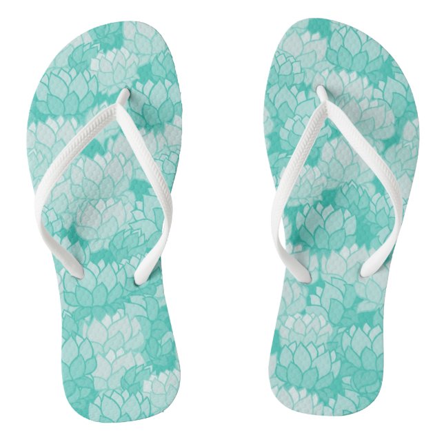 Lotus-Muster 2 Flip Flops (Fußbett)