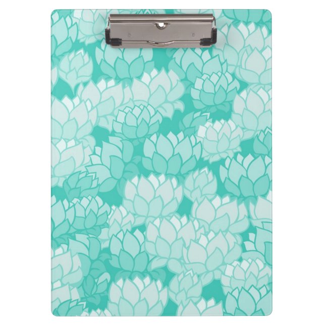 Lotus-Muster 2 Klemmbrett (Vorderseite)