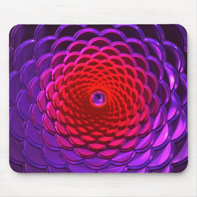 Lotus-Muster-Glas-Kunst 3A-Mauspad Mousepad (Vorne)