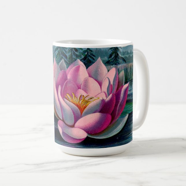 Lotus Nam Myoho Renge Kyo Buddhist Kaffeetasse (VorderseiteRechts)
