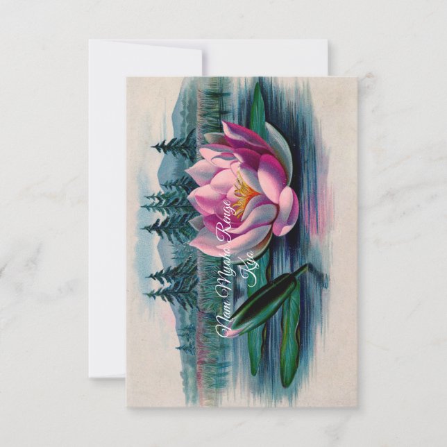 Lotus Nam Myoho Renge Kyo Buddhistische Karte (Vorderseite)