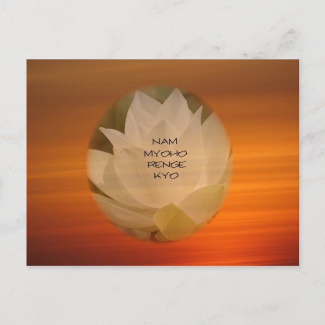 Lotus "Nam Myoho Renge Kyo" SGI Buddhistische Post Postkarte (Vorderseite)