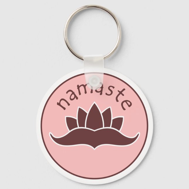 Lotus Namaste Schlüsselanhänger (Vorderseite)
