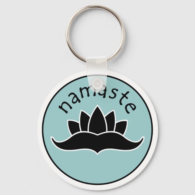 Lotus Namaste Schlüsselanhänger (Vorderseite)