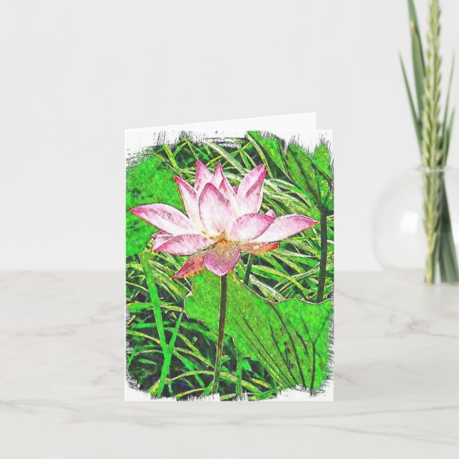 Lotus Notecard Dankeskarte (Vorderseite)