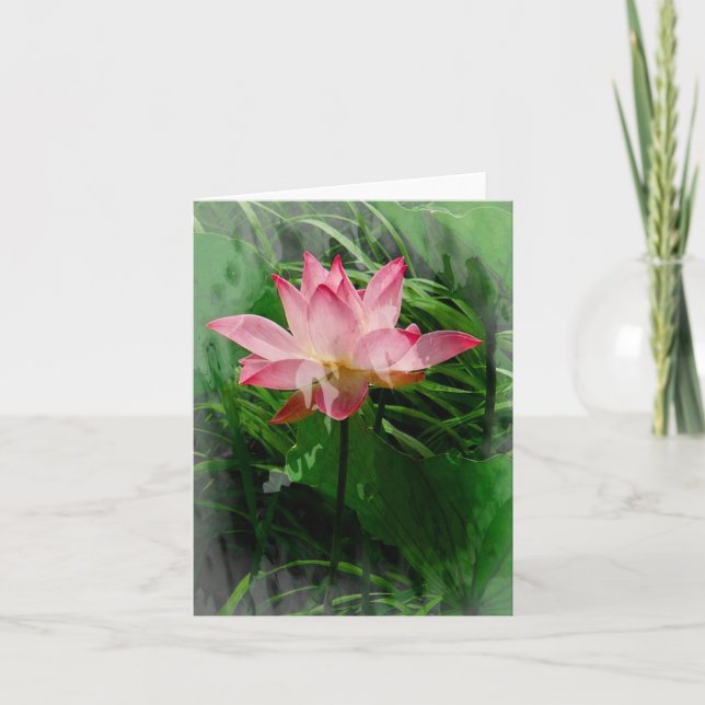 Lotus Notecard Dankeskarte (Vorderseite)
