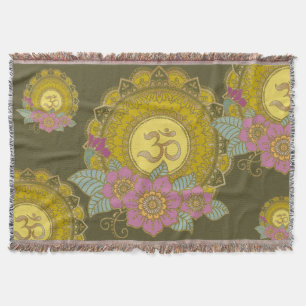 Lotus of the OM - Throw Pillow Decke