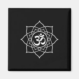 Lotus Ohm Om Symbol Yoga Anfänger Meditation Desi Magnet
