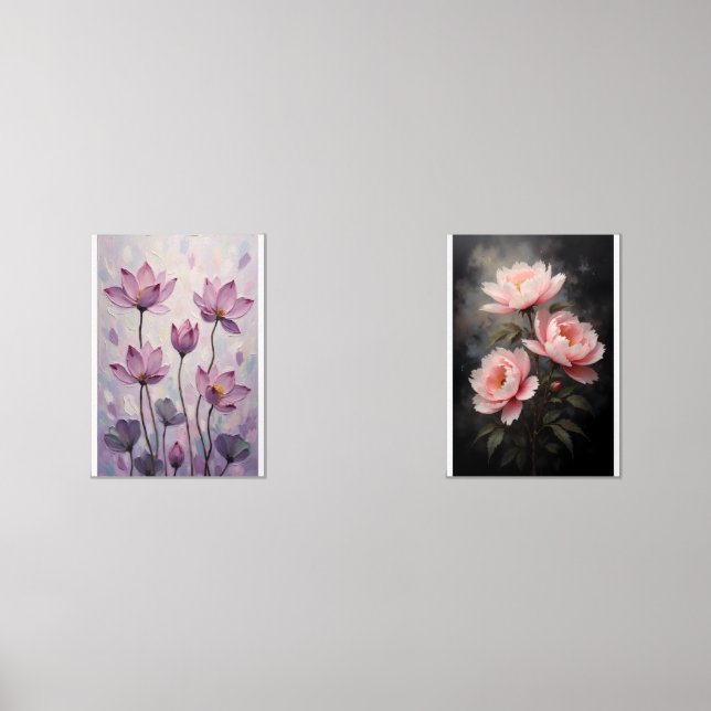 Lotus – Oil Painting Bilderwand Sets (Vorderseite)