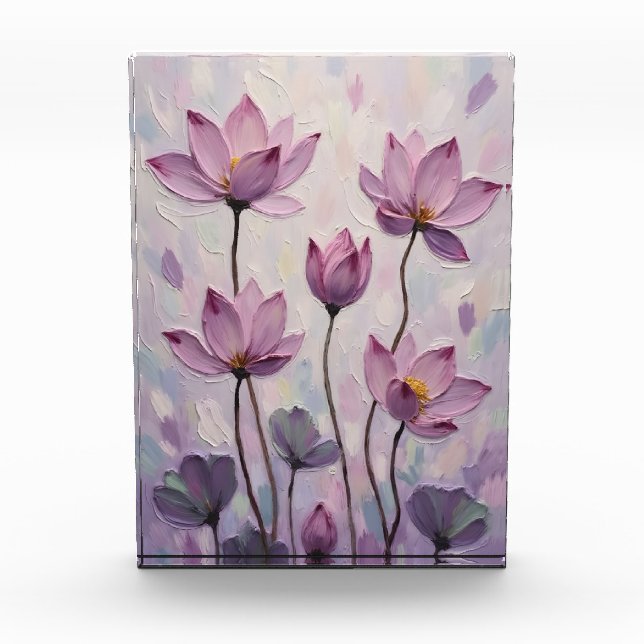 Lotus – Ölmalerei Fotoblock (Vorderseite)