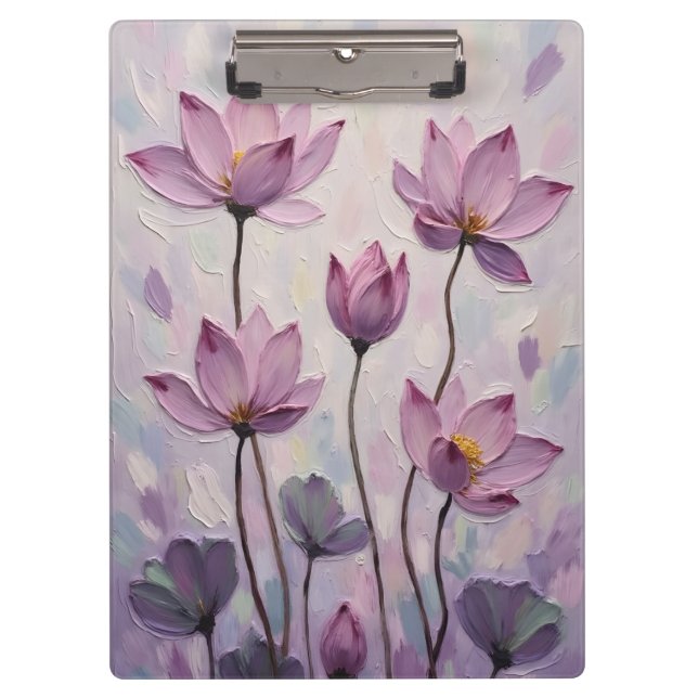 Lotus – Ölmalerei Klemmbrett (Vorderseite)