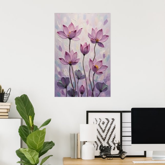 Lotus – Ölmalerei Poster (Heimbüro)