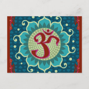Lotus Om - OM - Postkarte