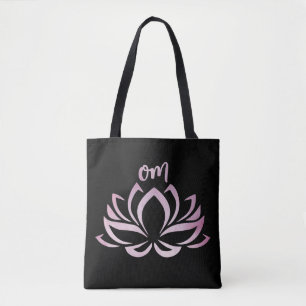 Lotus Om Pink Totbeutel