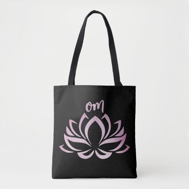 Lotus Om Pink Totbeutel (Vorderseite)