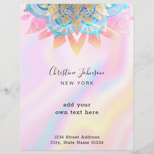 lotus pastel colors beauty professional flyer (Vorne)