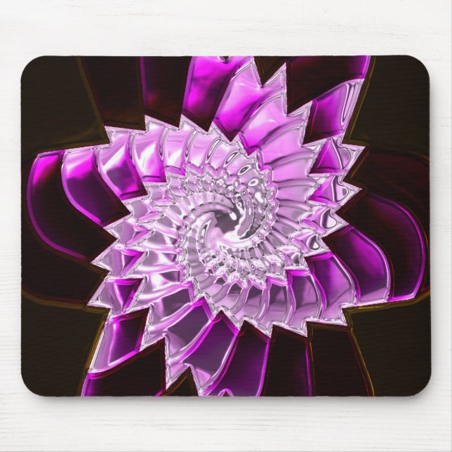 Lotus Pattern Glass Art 1A Mousepad (Vorne)